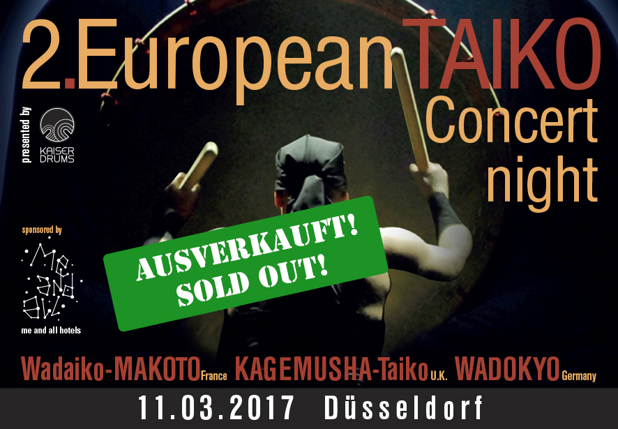 2.  European TAIKO Concert night - presented by KAISER DRUMS