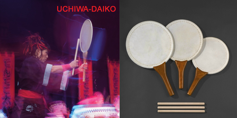 Uchiwa-Daiko (Ø24cm, 27cm, 30cm & 39cm)  90€ / 99€ / 115€ / 185€